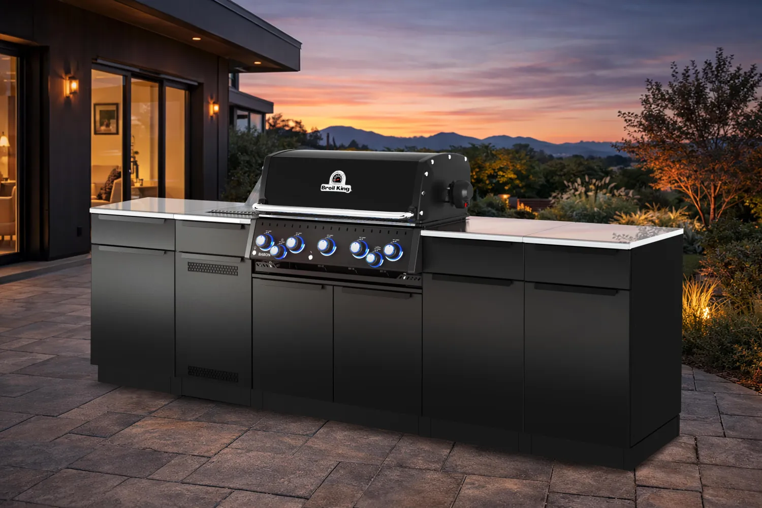 Baron 590 i Shadow wyspa Broil King 